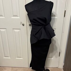 ASOS One Shoulder Peplum Dress